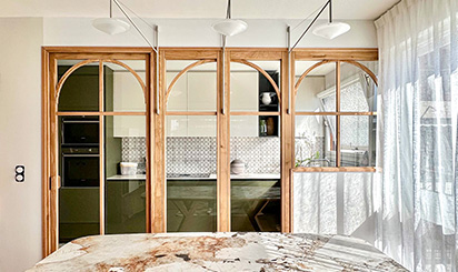 gallerie image pose verriere bois cuisine - Slide XS 1